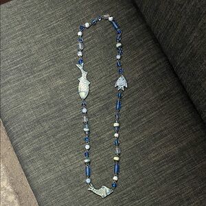Blue Fish‎ Pendant Necklace